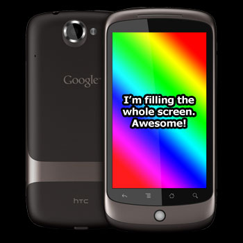 Screenshot of Android phone with proper fullscreen scaling.