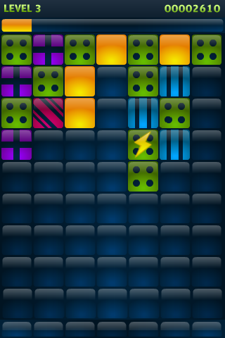 Gridshock iPhone game with patterns